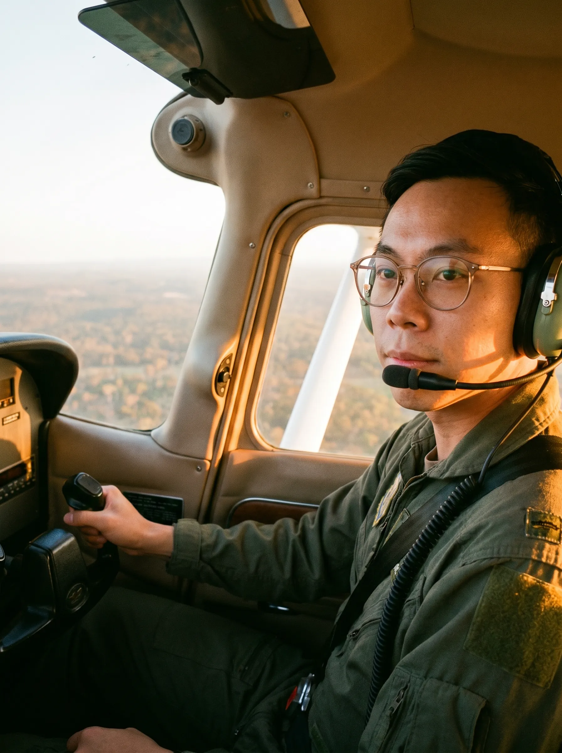 An aerial firefighting pilot