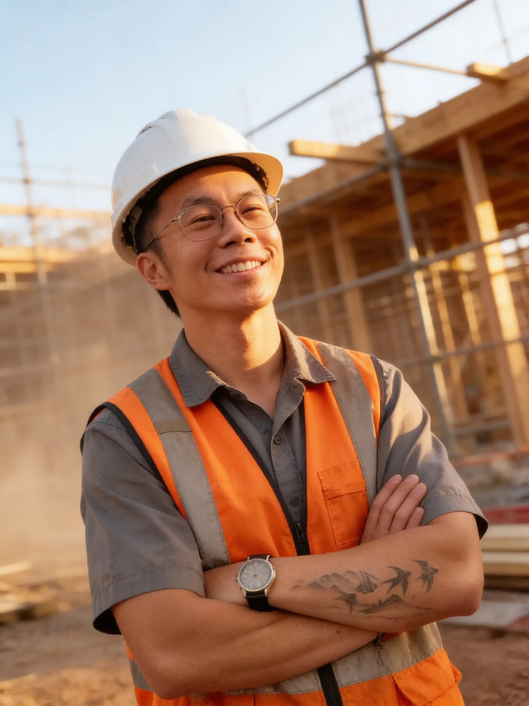 A builder on site